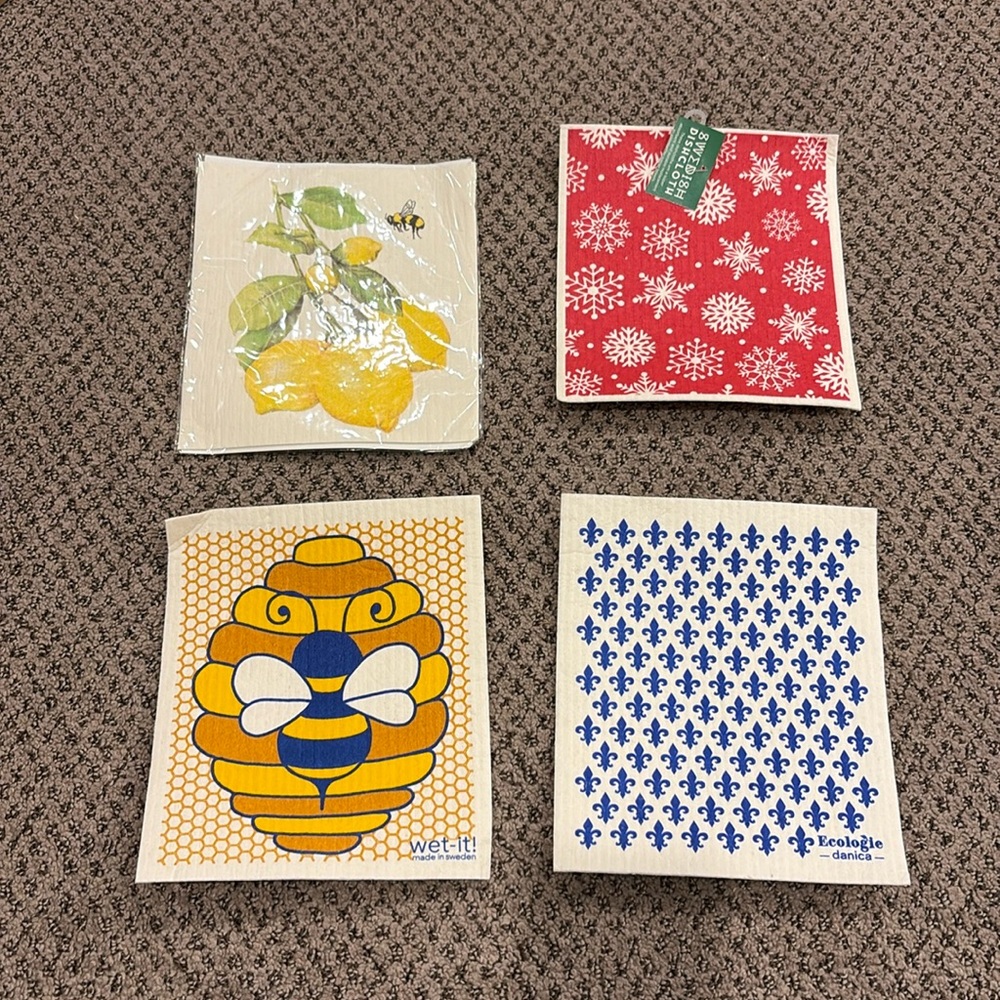Swedish Dish Cloths - Set of 4 🤍